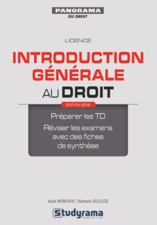 Introduction générale au droit. Edition 2018