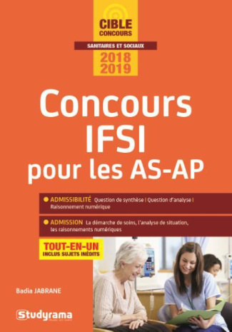 Concours IFSI pour les AS-AP. Edition 2018-2019