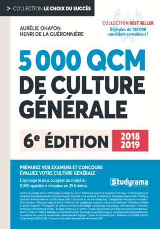5000 QCM de culture générale. Edition 2018-2019