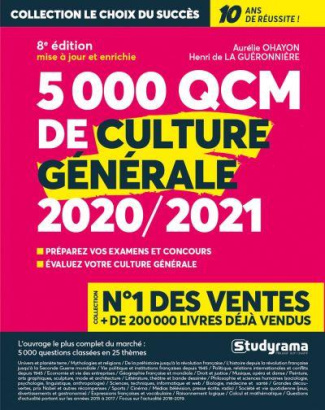 5000 QCM de culture générale. Préparez vos examens et concours, Evaluez votre culture générale, Edit