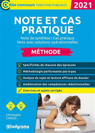 Note et cas pratique. Note de synthèse, cas pratique, note avec solutions opérationnelles