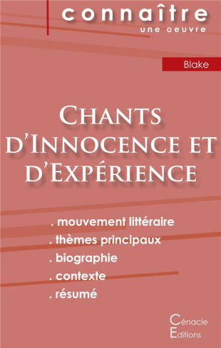 Fiche de lecture Chants d'Innocence et d'Expérience (analyse littéraire de référence et résumé compl