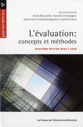 L'évaluation : concepts et méthodes. 2e édition