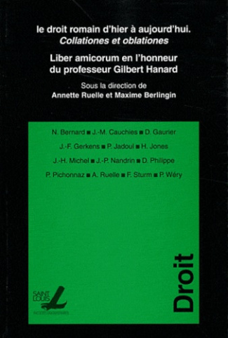 DROIT ROMAIN D HIER A AUJOURD HUI