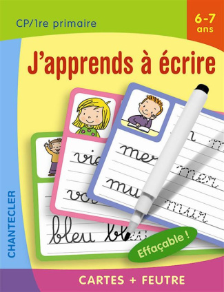 J'apprends à écrire CP 6-7 ans. Cartes   feutre