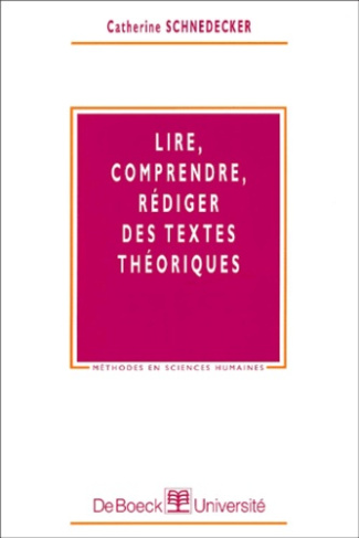 Lire, comprendre, rédiger des textes théoriques