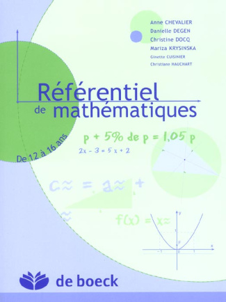 REFERENTIEL DE MATHEMATIQUE 1RE /4E - DE 12 A 16 ANS
