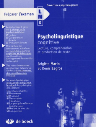 Psycholinguistique cognitive. Lecture, compréhension et production de texte