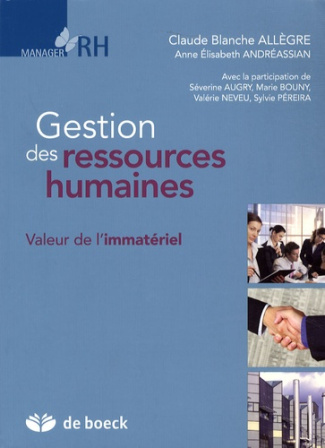 Gestion des ressources humaines. Valeur de l'immatériel