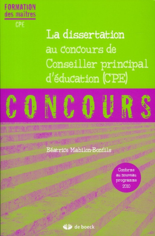 La dissertation au concours de Conseiller principal d'éducation