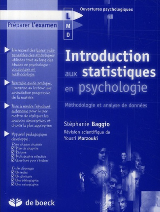 Introduction aux statistiques en psychologie. Méthodologie et analyse de données
