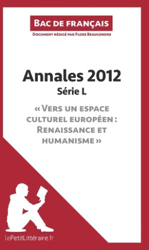 Bac français 2012 1e L. Annales corrigées