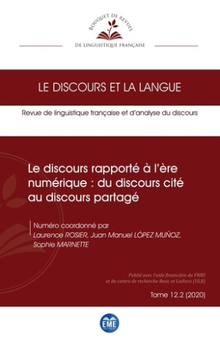 Le discours rapporté à l'ère numérique : du discours cité au discours partagé