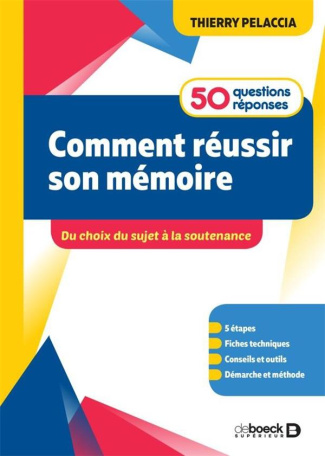 Comment réussir son mémoire ? 50 questions/réponses. Du choix du sujet à la soutenance