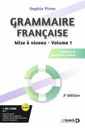 Grammaire, Mise à niveau. Tome 1. Supérieur et formation continue, 3e édition