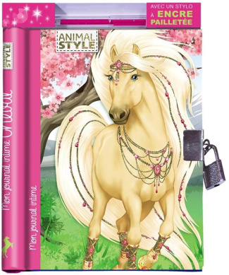 Mon journal intime Cheval. Avec un stylo à encre pailletée