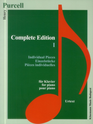 PARTITION - PURCELL - EDITION COMPLETES I - PIECES INDIVIDUELLES POUR PIANO - VOL01