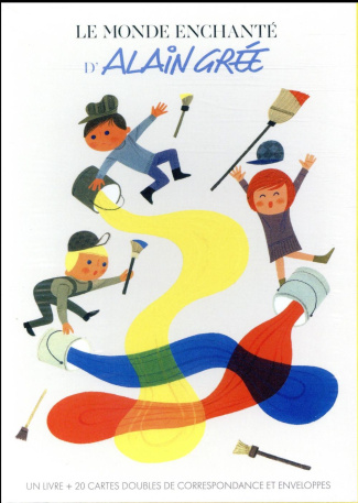 Coffret Le monde enchanté d'Alain Grée. Contient 1 livre et 20 doubles cartes de correspondance et e