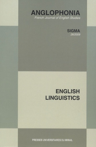 Anglophonia N° 26/2009 : English linguistics