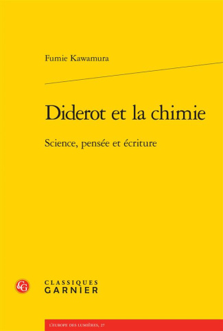 DIDEROT CHIMIE - SCIENCE PENSEE ECRITURE