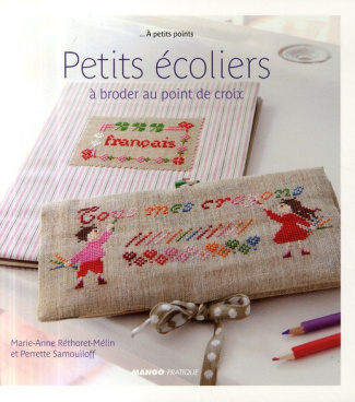 Petits écoliers à broder au point de croix