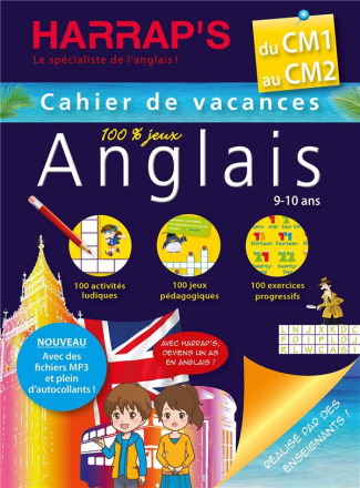 Cahier de vacances Anglais du CM1 au CM2. 100 % jeux