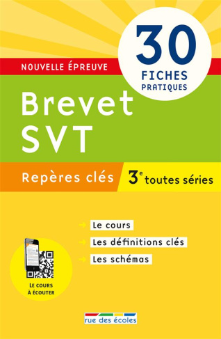 Brevet SVT 3e toutes séries. Edition 2016
