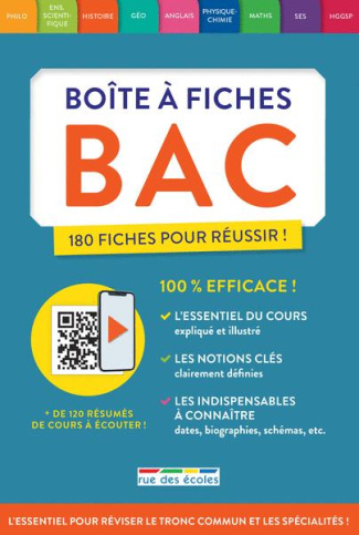 Boîte à fiches bac. 180 fiches pour réussir !