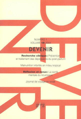 Devenir Volume 15 N° 1 2003