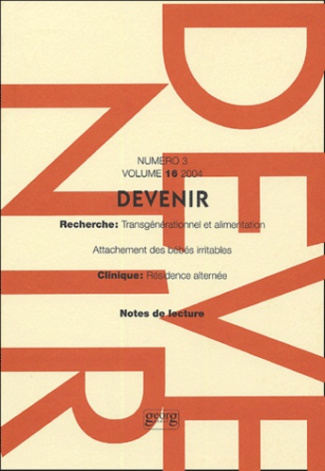 Devenir Volume 16 N° 3/2004