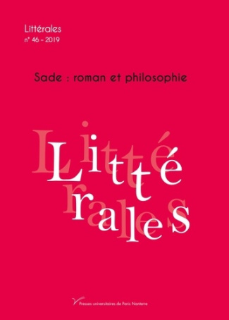 Littérales N° 46/2019 : Sade : roman et philosophie