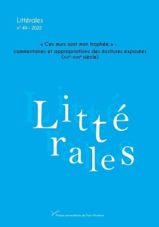 « Ces murs sont mon trophée » : commentaires et appropriations des écritures exposées (XVIe-XVIIIe s