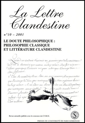 La Lettre clandestine N° 10/2001 : Le doute philosophique : philosophie classique et littérature cla