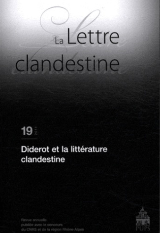 La Lettre clandestine N° 19/2011 : Diderot et la littérature clandestine