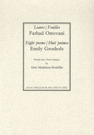 Feuilles ; Huit poèmes. Edition bilingue français-anglais