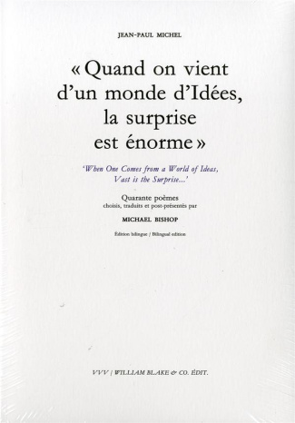 Quand on vient d'un monde d'Idées, la surprise est énorme. Edition bilingue français-anglais