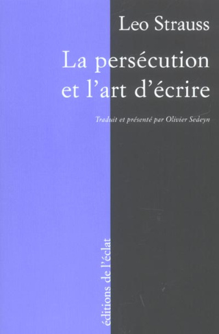 La persécution et l'art d'écrire