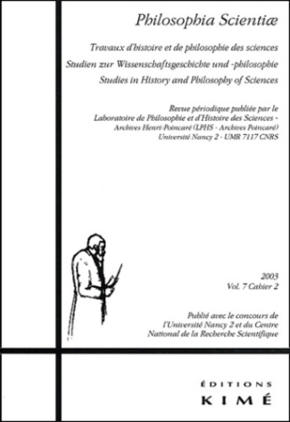 Philosophia Scientiae Volume 7 N° 2/2003