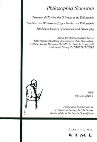 Philosophia Scientiae Volume 13 N° 1/2009
