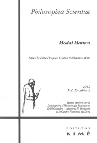 Philosophia Scientiae Volume 16 N° 2/2012 : Modal Matters