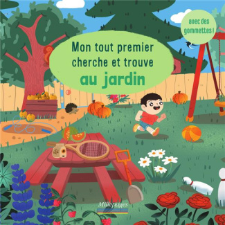 Mon tout premier cherche et trouve au jardin. Avec des gommettes