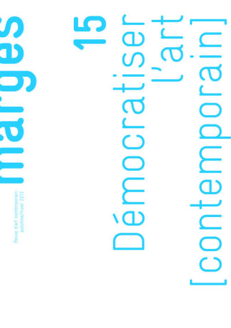 Marges N° 15 : Démocatiser l'art contemporain