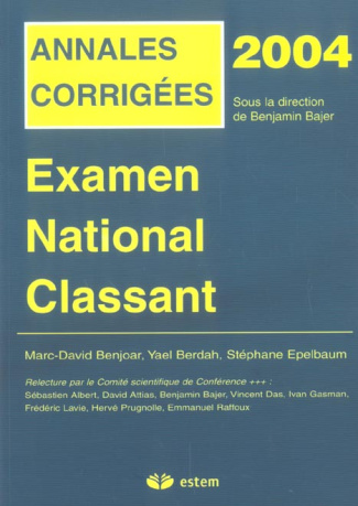 Examen National Classant. Annales corrigées 2004