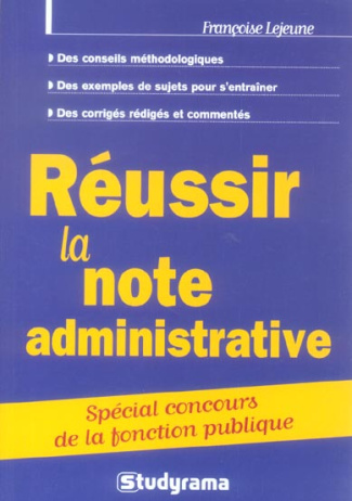 Réussir la note administrative