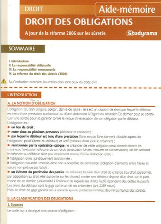 Droit des obligations
