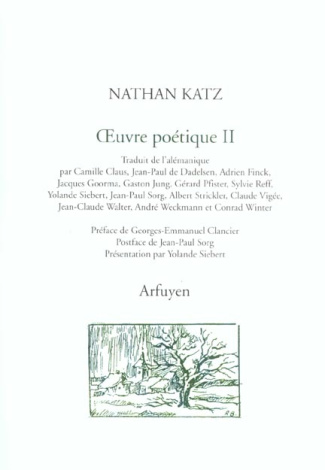 Oeuvre poétique. Tome 2, édition bilingue alémanique-français