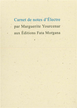 Carnet de notes d'Electre
