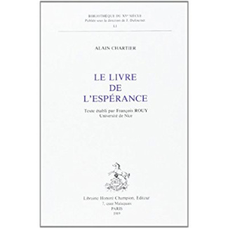 LE LIVRE DE L'ESPERANCE. TEXTE ETABLI PAR FRANCOIS ROUY.