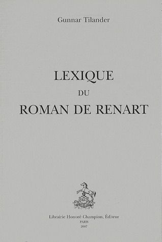 LEXIQUE DU ROMAN DE RENARD