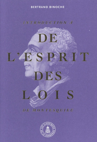 INTRODUCTION A L ESPRIT DES LOIS DE MONTESQUIEU